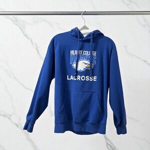 Hilbert College‎ Hawks Lacrosse Hoodie Sweatshirt Blue Medium M
